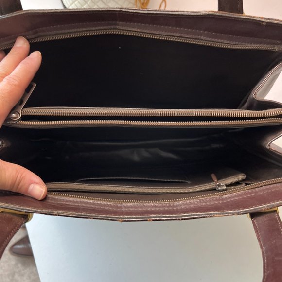 beautiful handbag reptile and leather - Picture 2 of 5